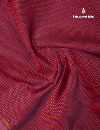 Beautiful Dark Maroon 2G Pure Kanjivaram Silk Saree With Malli Moggu Butta Traditional Border