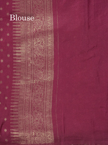 Bottle Green Semi Georgette Saree With Fancy Self Border