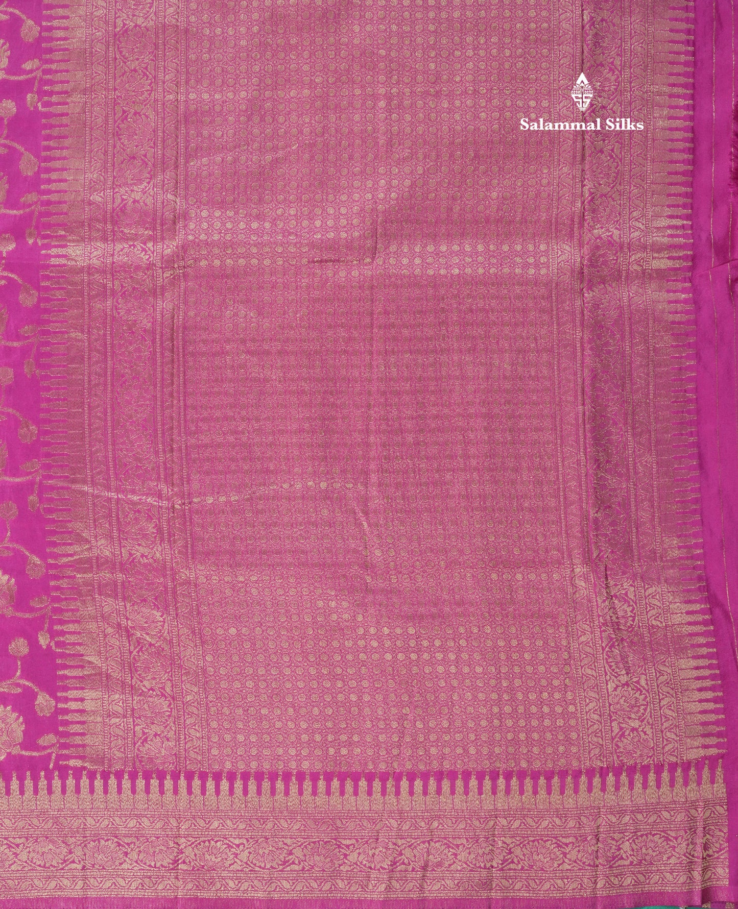 Bottle Green Semi Georgette Saree With Fancy Self Border