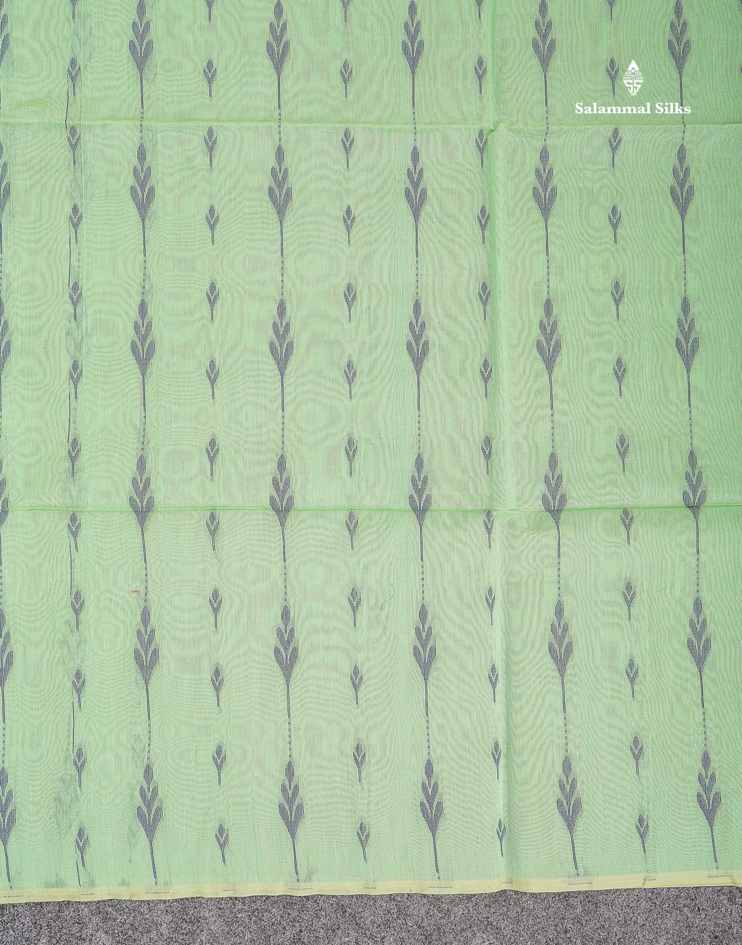 Rexona Green Beautiful Fancy Kora Cotton Saree With Contrast Blue Blouse