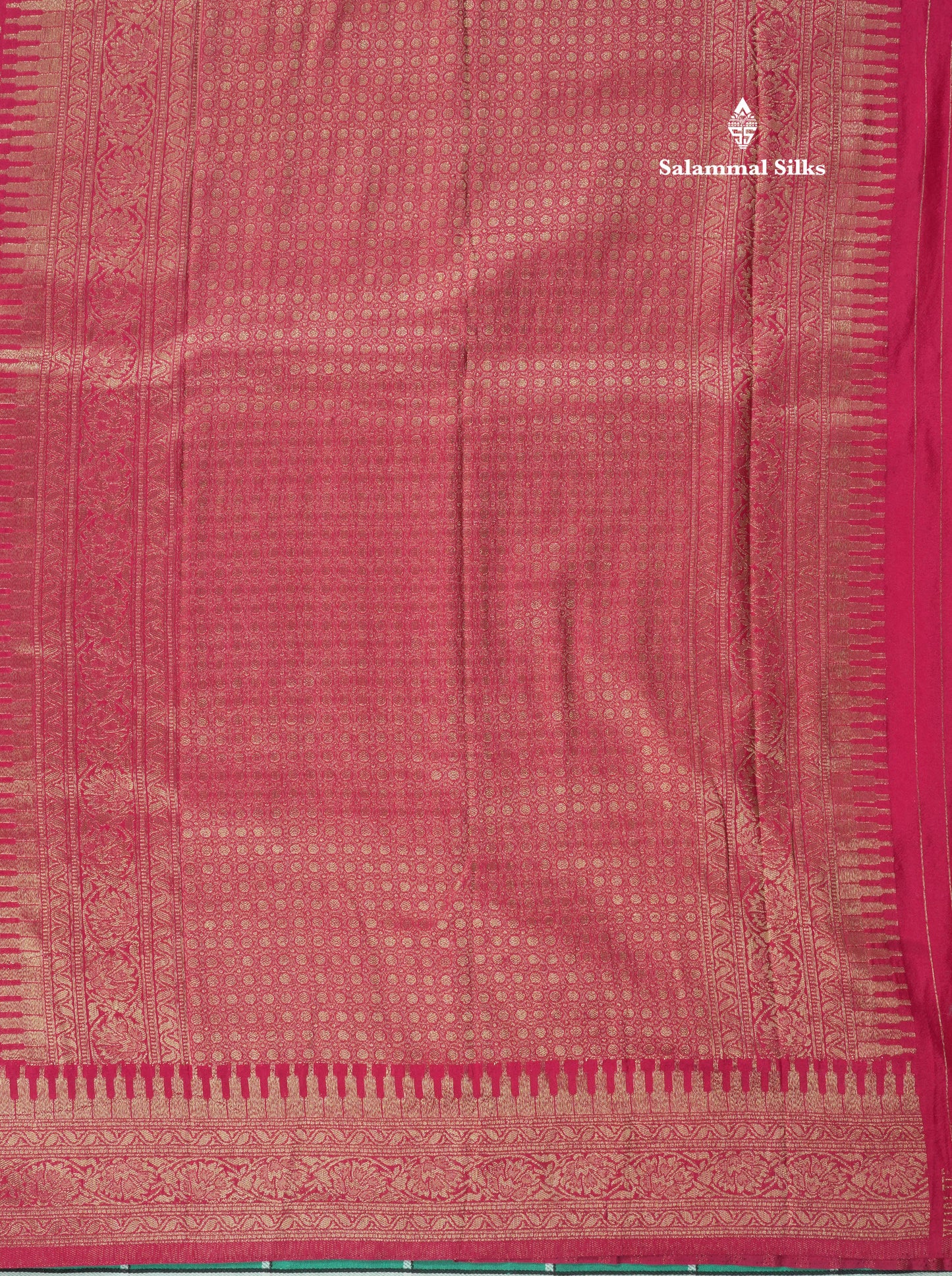 Bottle Green Semi Georgette Saree With Fancy Self Border