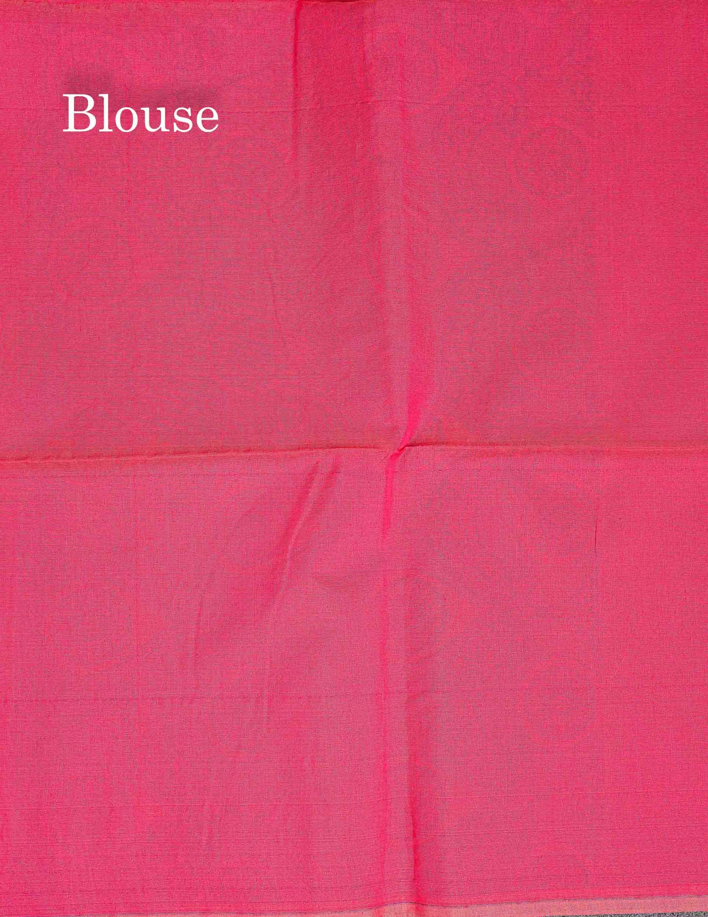 Kora Cotton Saree - Dual Tone Grey Colour Thread Butta And Lines With Contrast Pink Blouse