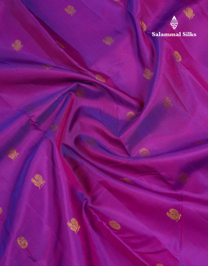 Beautiful Vadamalli Peacock & Chakaram Zari Butta Pure Kanjivaram Silk Saree With Traditional Pallaku Border