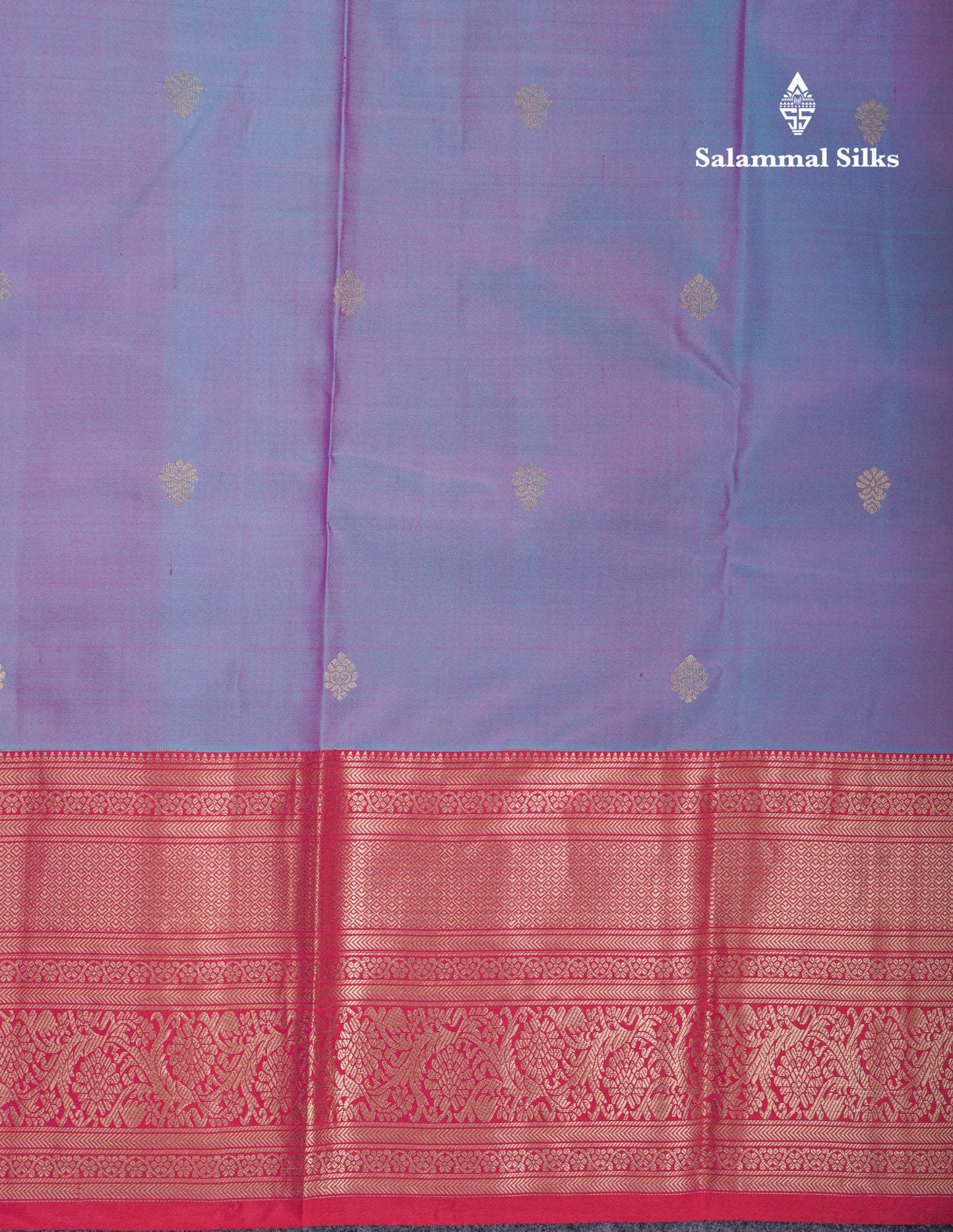Beautiful Dual Tone Lavender Pure Kanjivaram Silk Saree With Contrast Pink Traditional Evening Morning Border