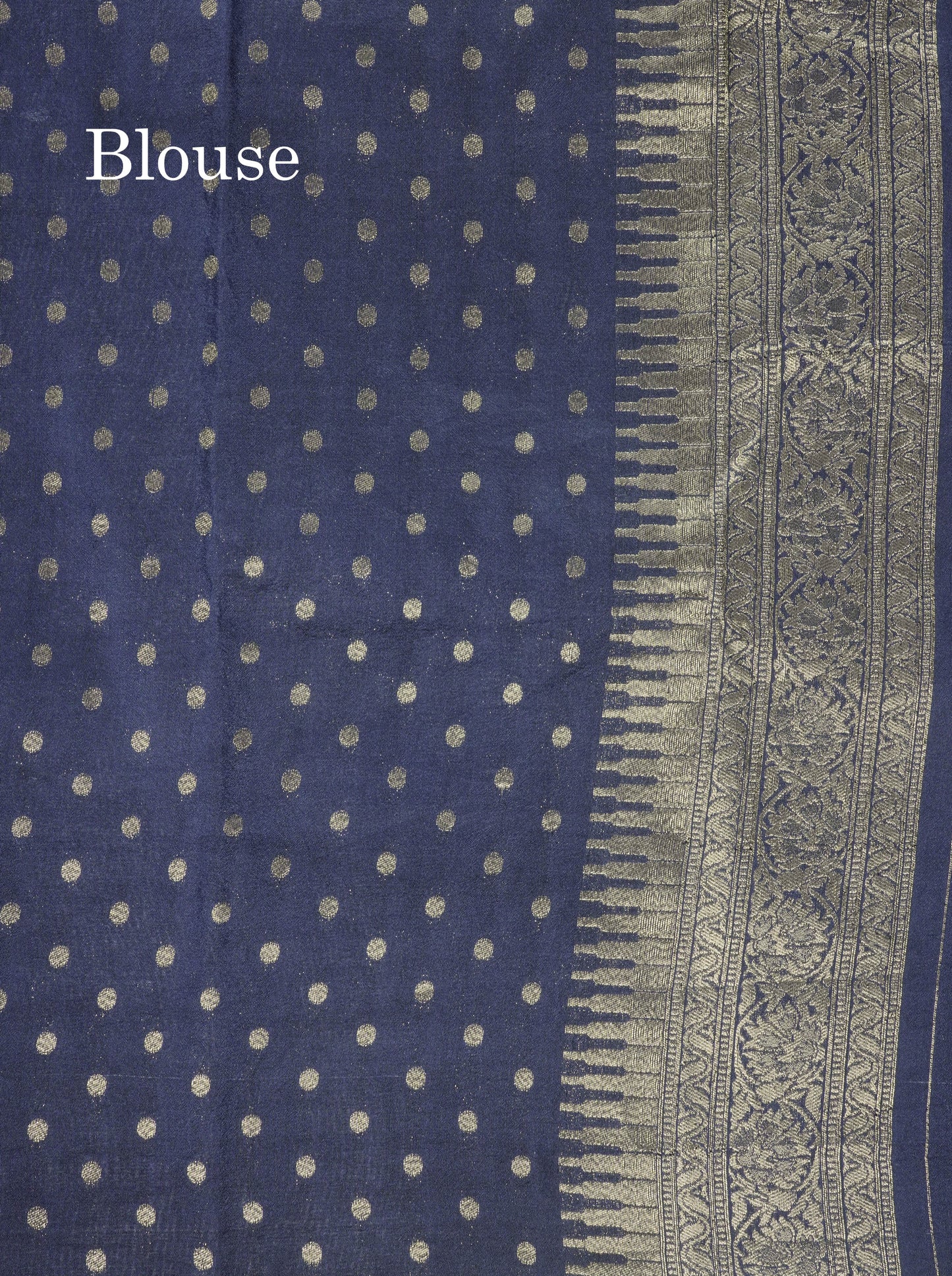 Bottle Green Semi Georgette Saree With Fancy Self Border