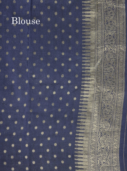 Bottle Green Semi Georgette Saree With Fancy Self Border