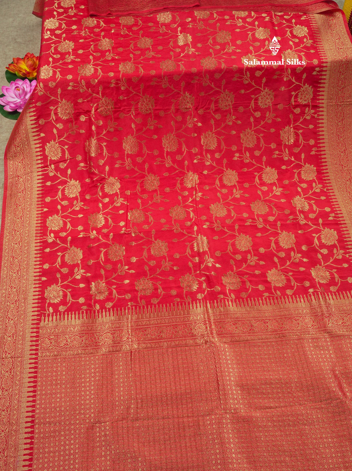 Bottle Green Semi Georgette Saree With Fancy Self Border