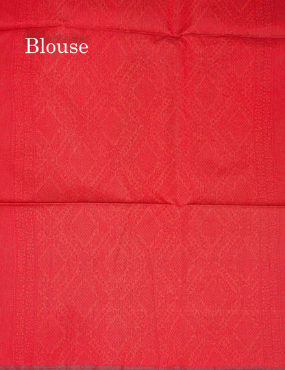 Cora Cotton Saree - Ramar Blue Colour Body Thread Butta With Maroon Blouse