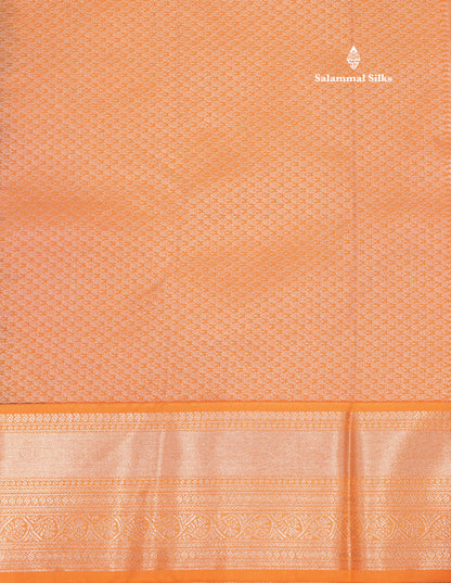 Saffire Green Colour Semi Silk Saree With Contrast Peach Border