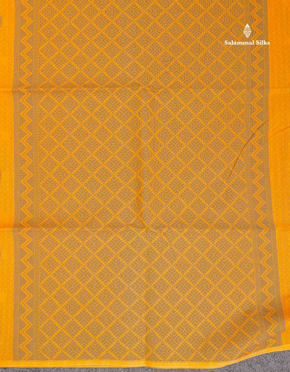 Cora Cotton Saree - Yellow Colour Body Thread Butta With Blouse