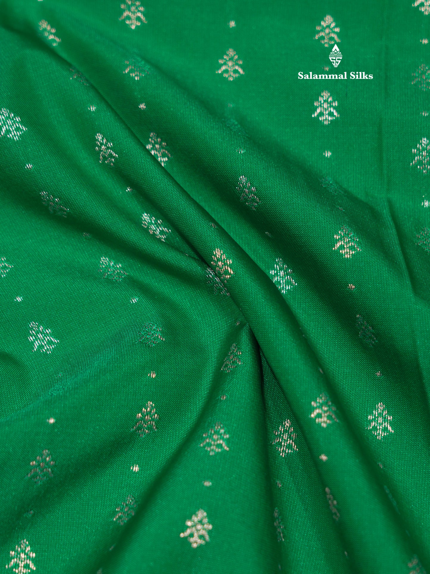 Saffire Green Colour Semi Silk Saree With Contrast Peach Border