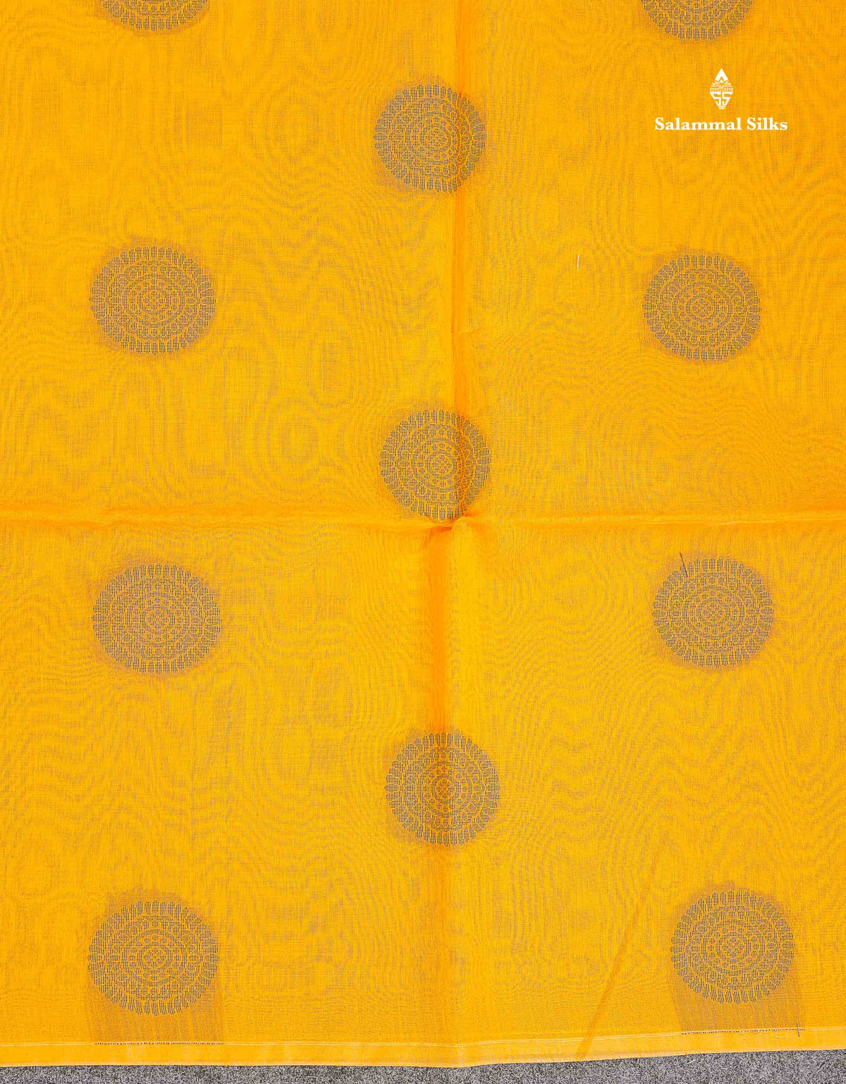 Cora Cotton Saree - Yellow Colour Body Thread Butta With Blouse