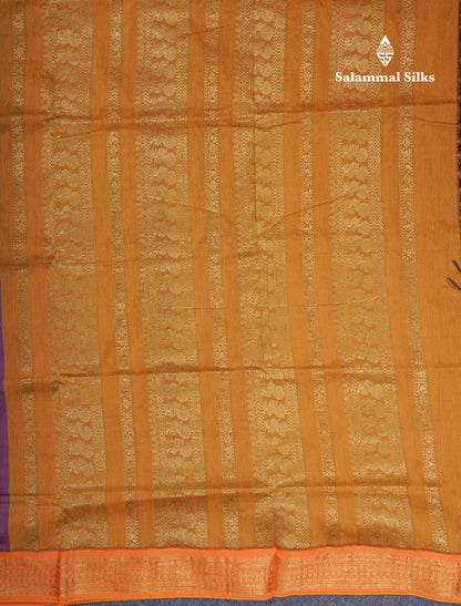 Beautiful Onion Pink Kalyani Cotton Saree With Contrast Mustard Yellow Blouse