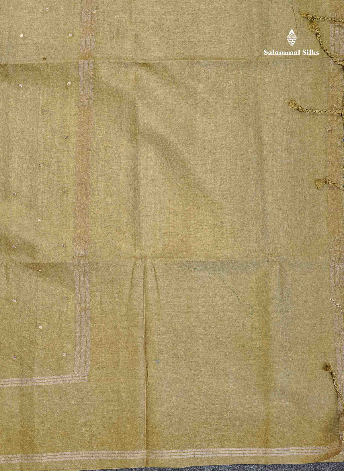 Semi Tussar Saree - Peach Colour Body With Plain Border