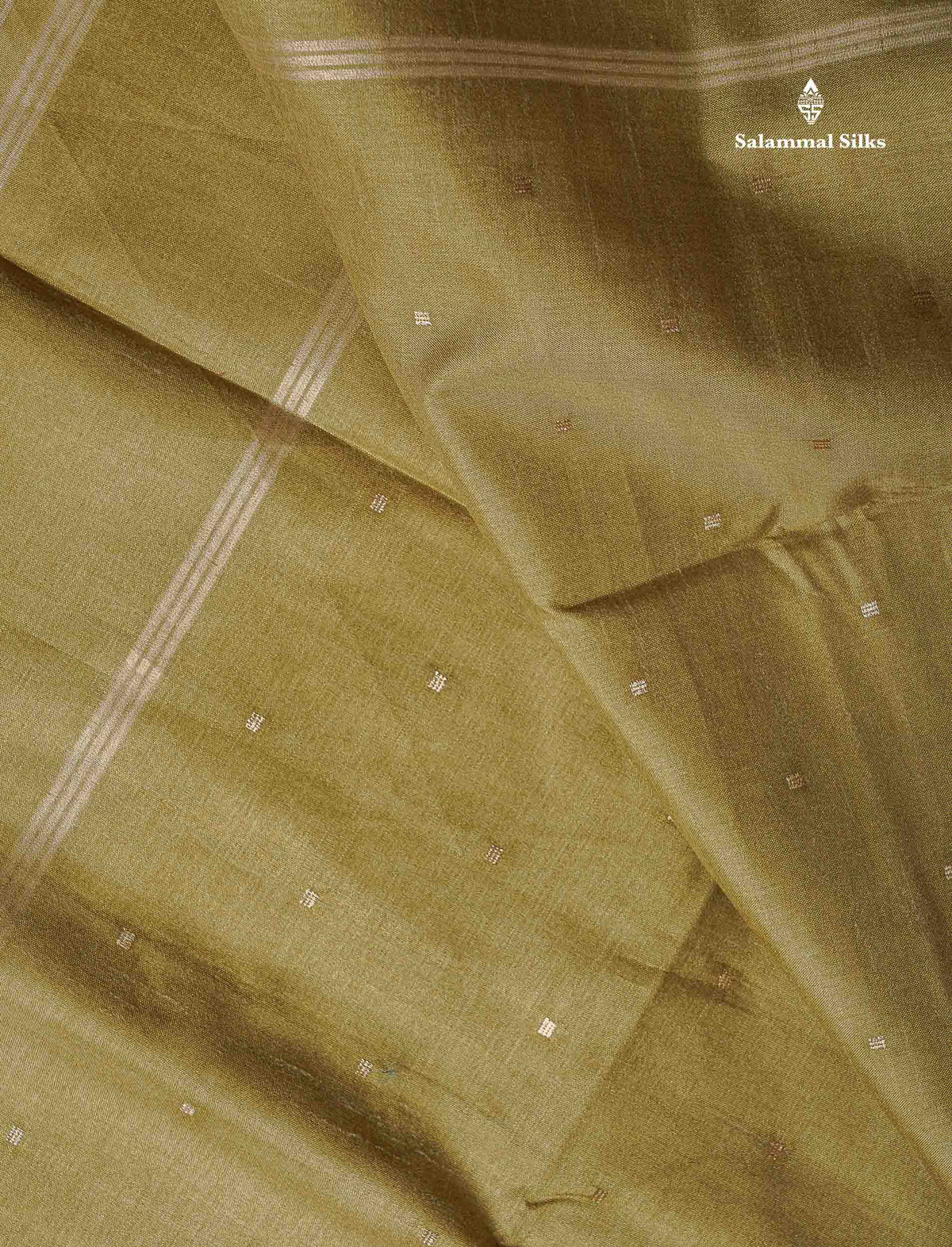 Semi Tussar Saree - Peach Colour Body With Plain Border