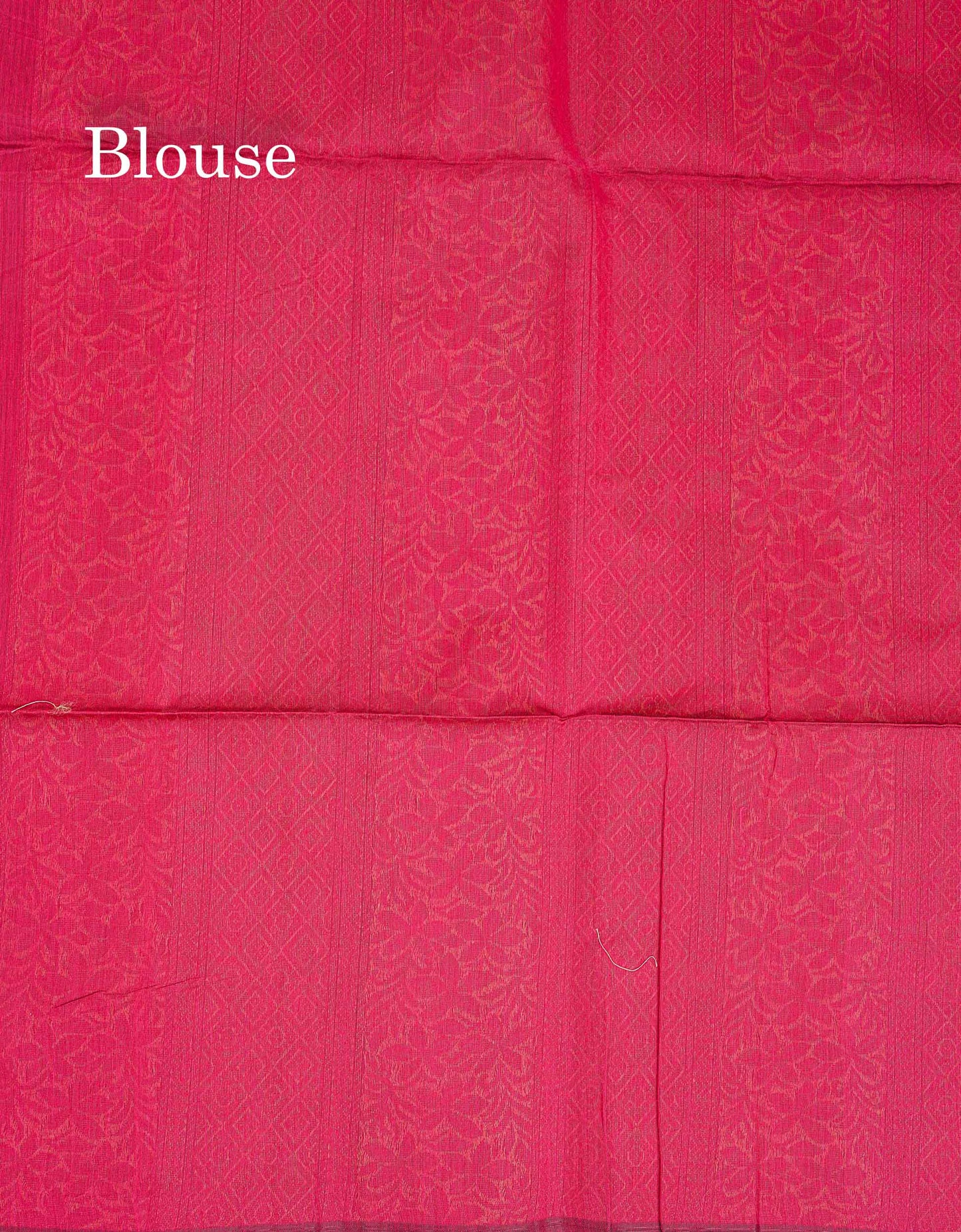 Kora Cotton Saree - Black Colour Thread Butta With Contrast Rani Pink Blouse