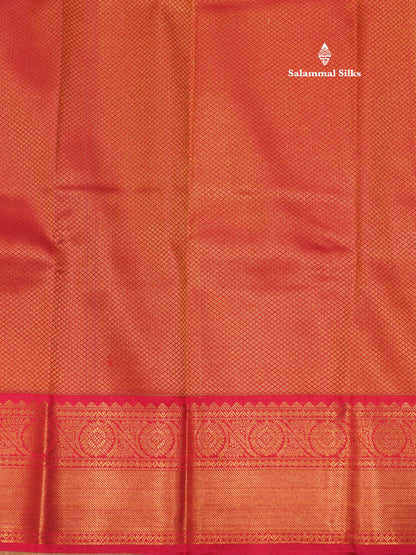 Sandal Colour Vaira Oosi Semi Silk Saree With Contrast Pink Border