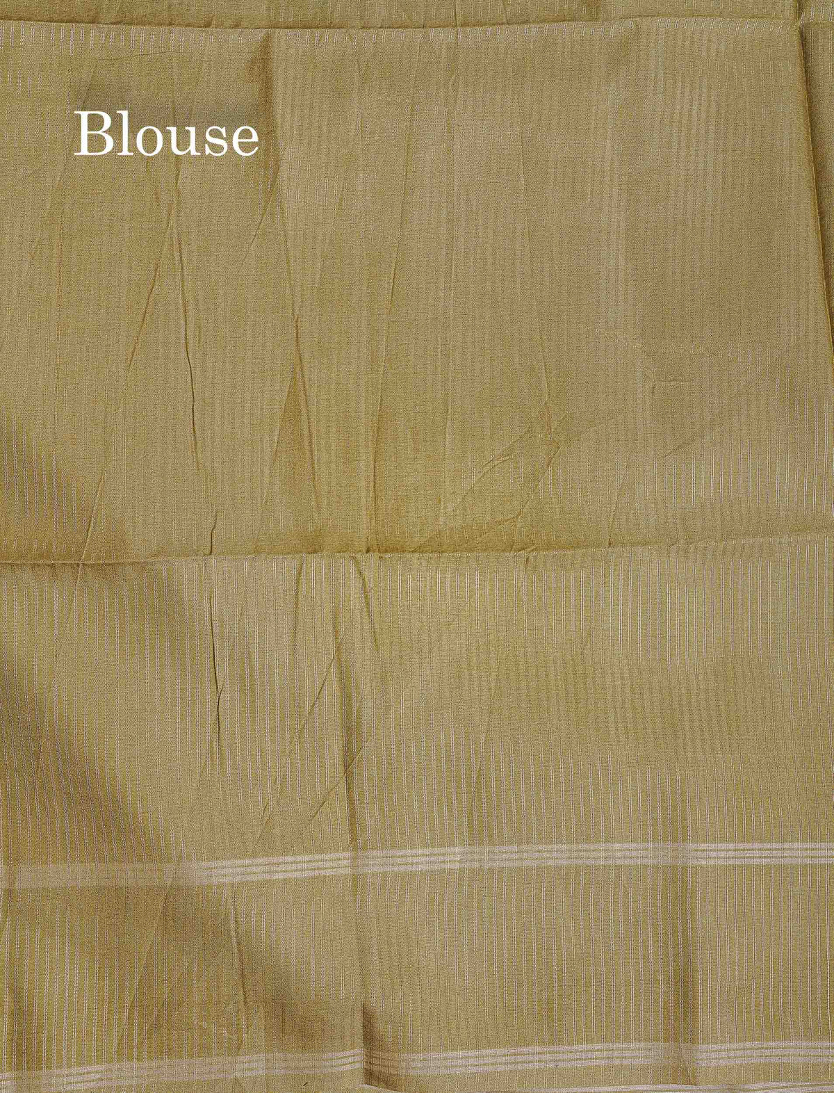 Semi Tussar Saree - Peach Colour Body With Plain Border