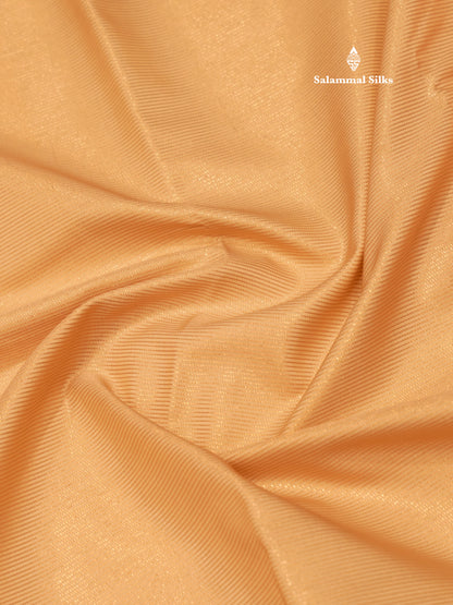 Sandal Colour Vaira Oosi Semi Silk Saree With Contrast Pink Border
