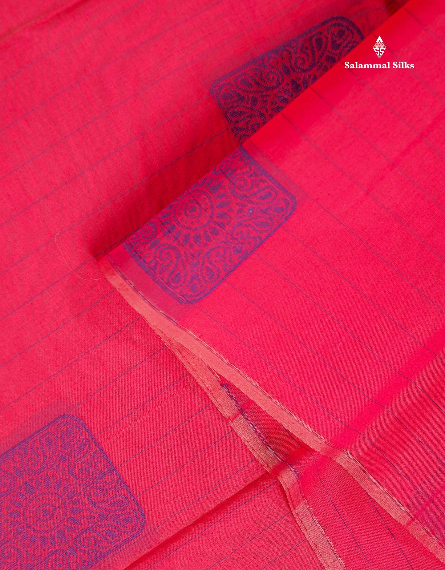 Beautiful Light Peach Fancy Kora Cotton Saree With Contrast Parrot Green Blouse