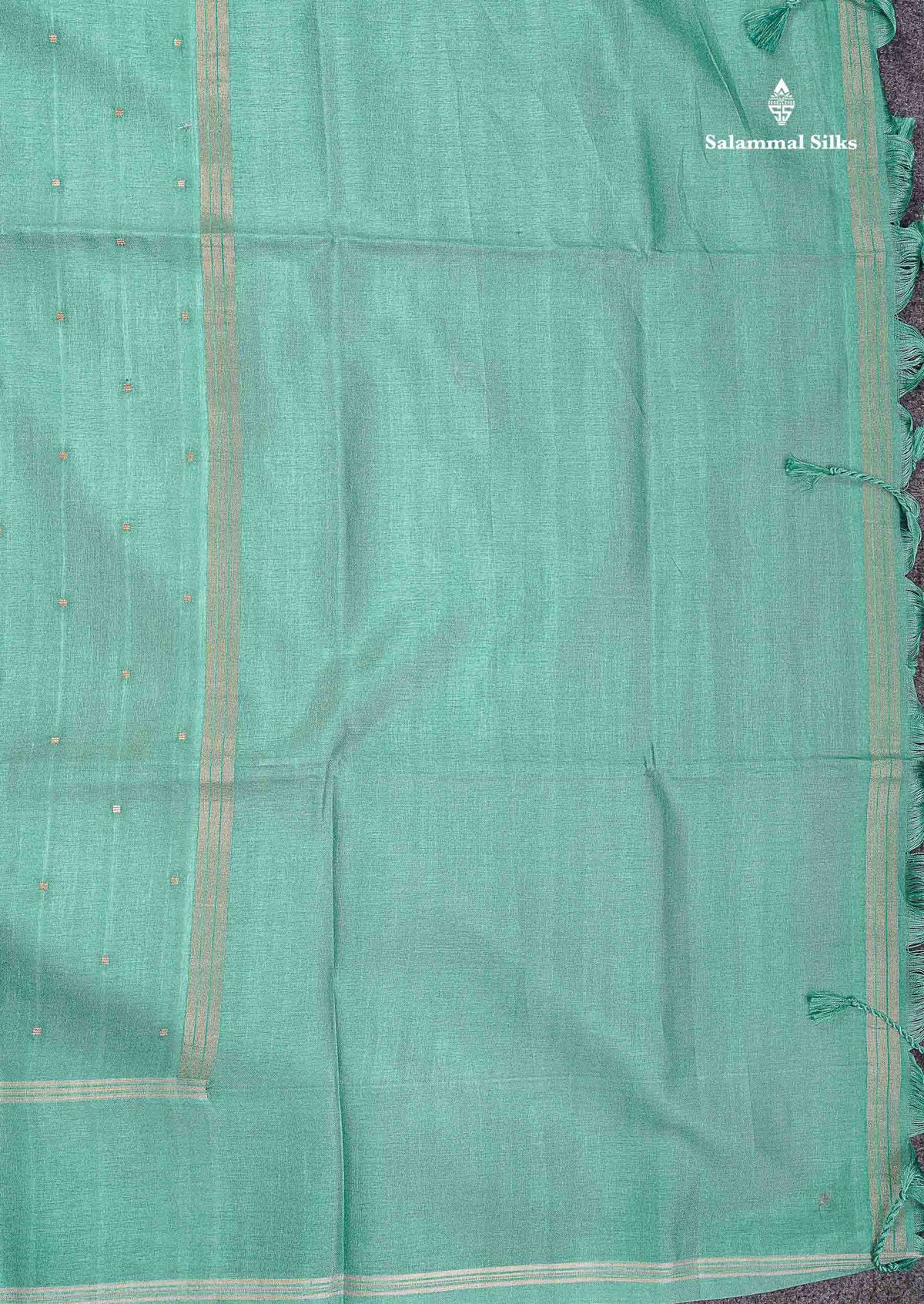 Semi Tussar Saree - Peach Colour Body With Plain Border