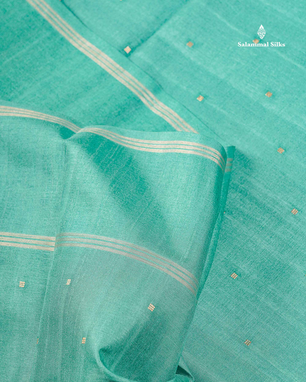 Semi Tussar Saree - Peach Colour Body With Plain Border