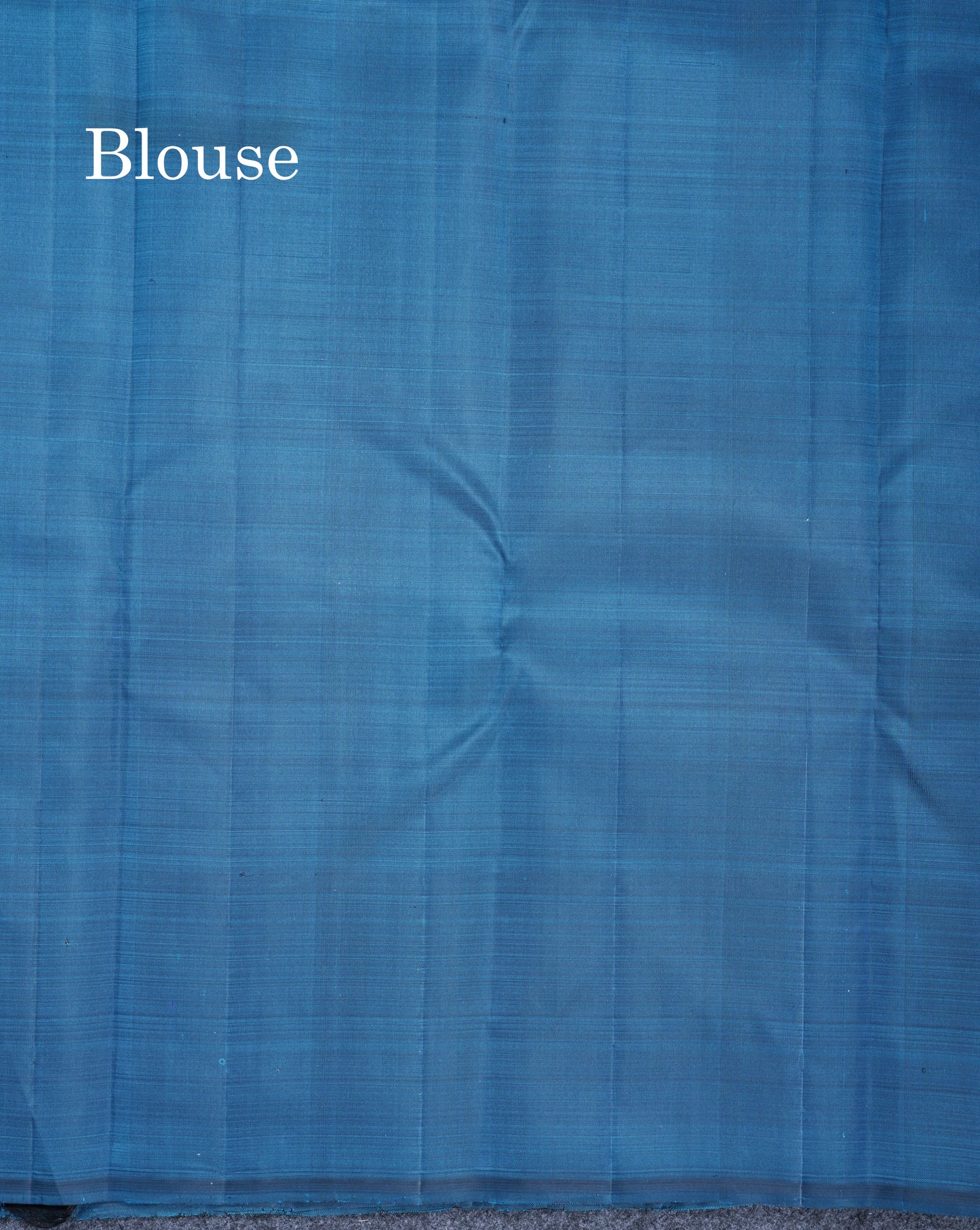 Ramar Blue Plain Pure Kanjivaram Silk Saree With Traditional Temple Border