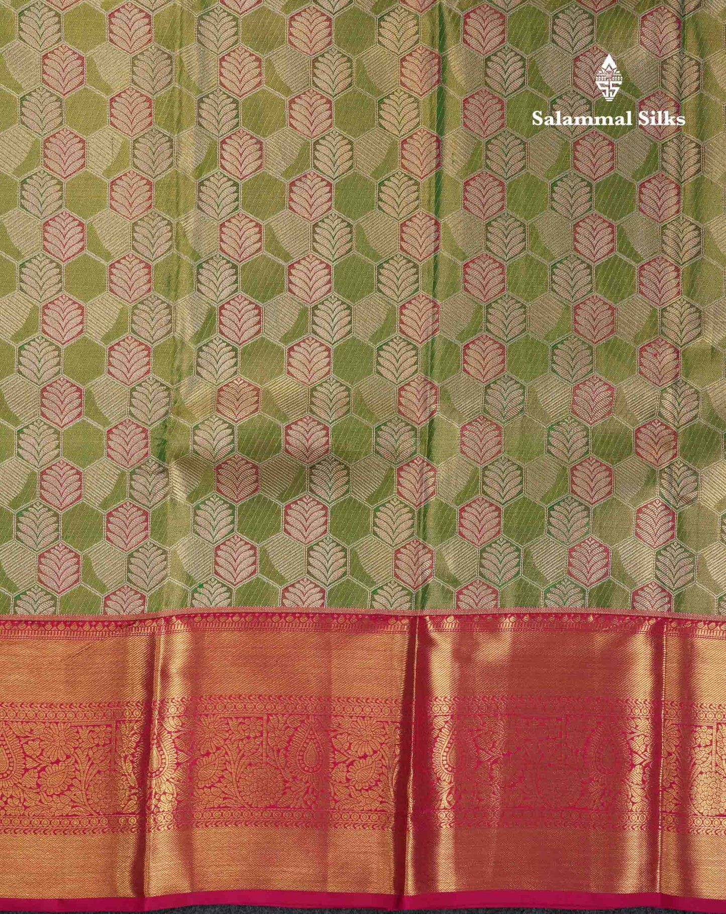 Beautiful Green Menakari Work Tissue Bridal Pure Kanjivaram Silk Saree With Contrast Pink Traditional Evening Morning Border