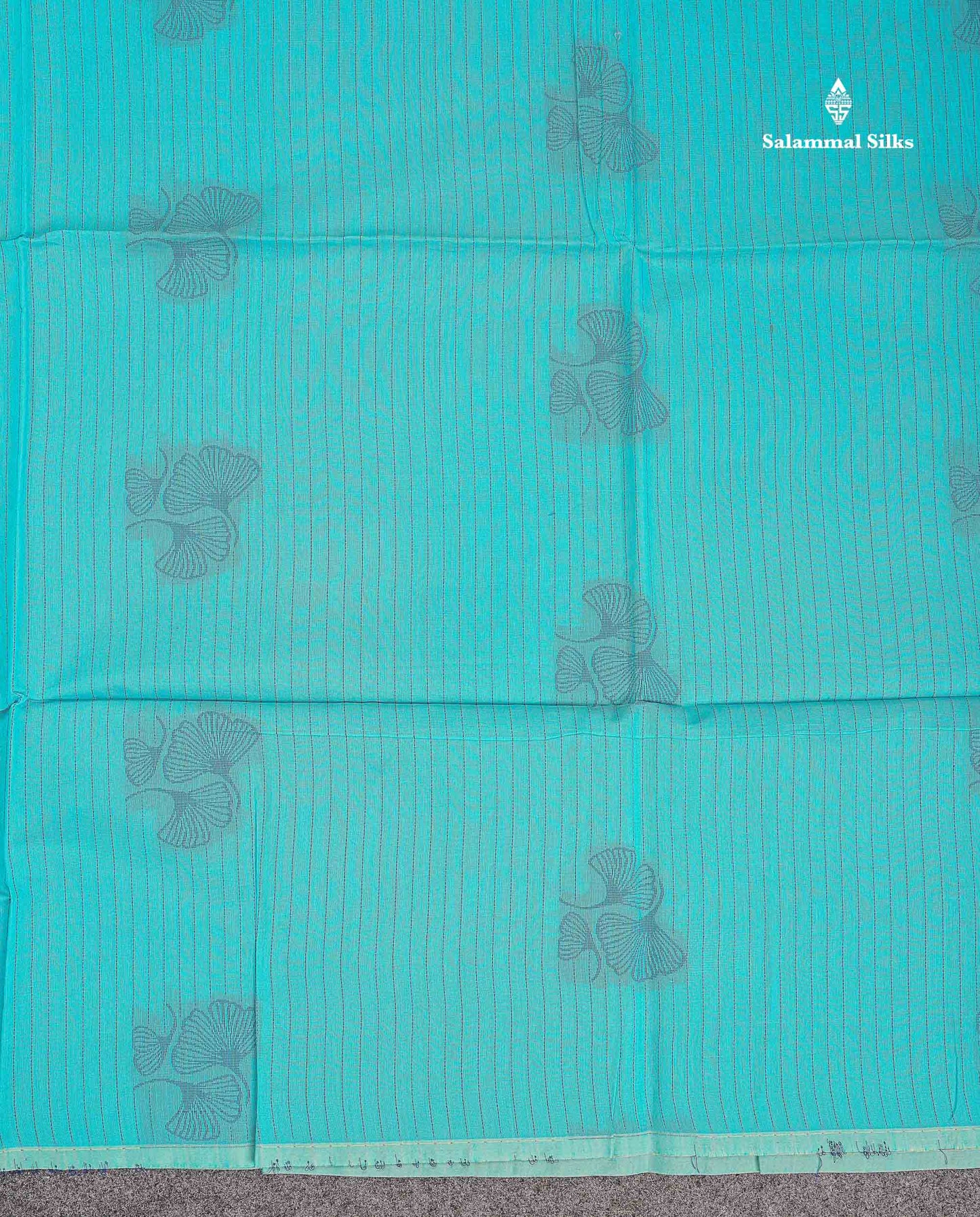 Sky Blue Beautiful Fancy Kora Cotton Saree With Contrast Baby Pink Blouse