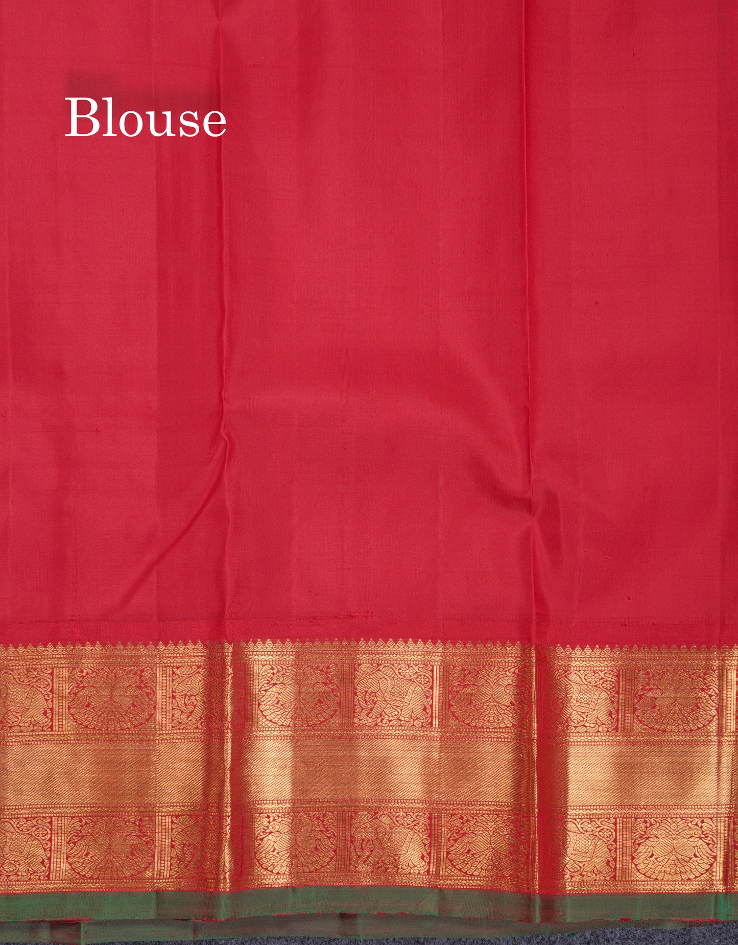 Koravi White Pure Kanjivaram Silk Saree With Contrast Chilly Red Traditional Border