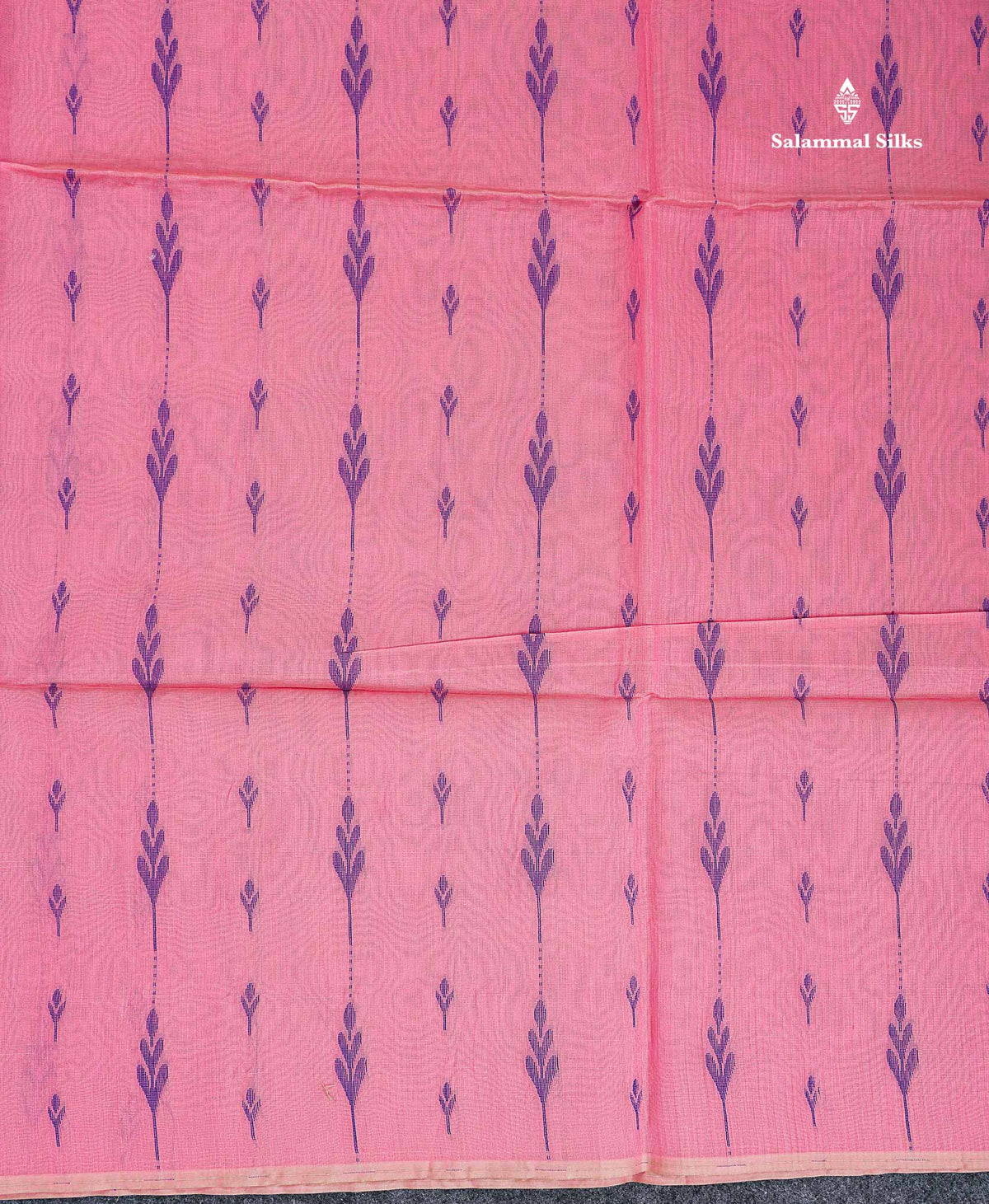 Light Pink Beautiful Fancy Kora Cotton Saree With Contrast Green Shade Blouse