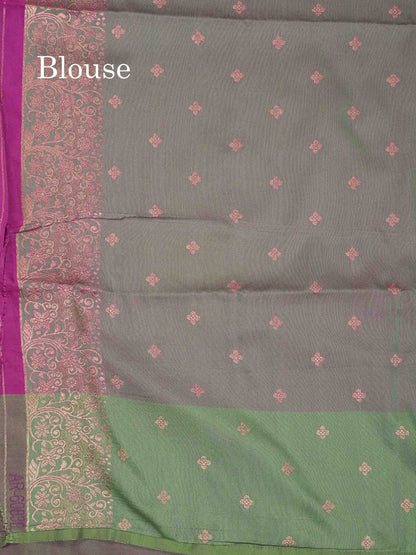 Beautiful Manthulir Yellow Semi Silk Saree With Contrast Pink Fancy Border