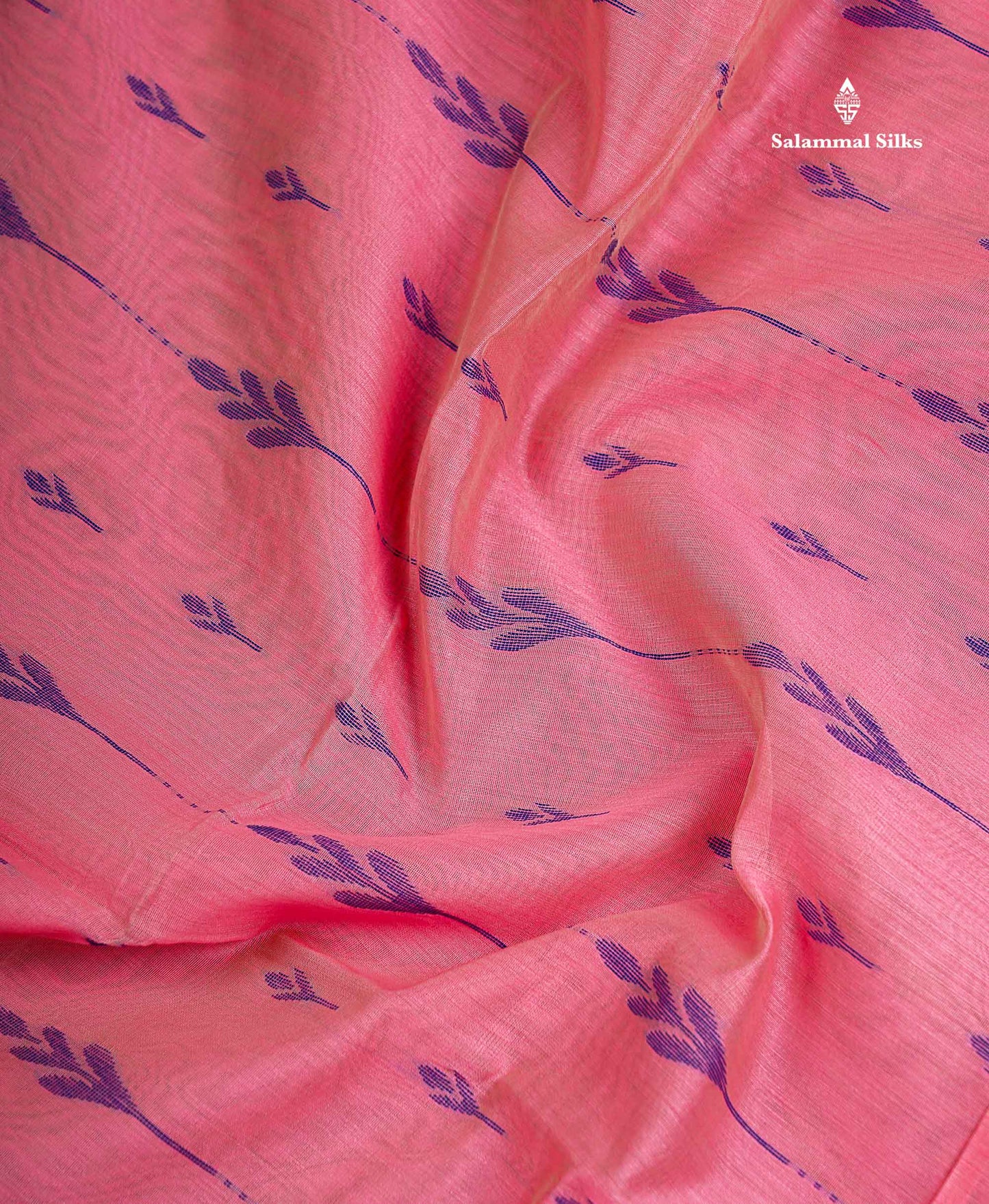 Light Pink Beautiful Fancy Kora Cotton Saree With Contrast Green Shade Blouse