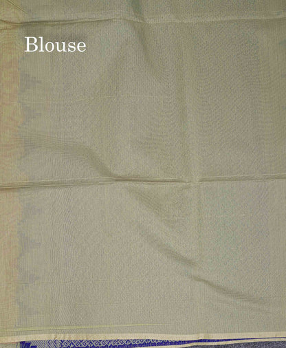 Light Pink Beautiful Fancy Kora Cotton Saree With Contrast Green Shade Blouse