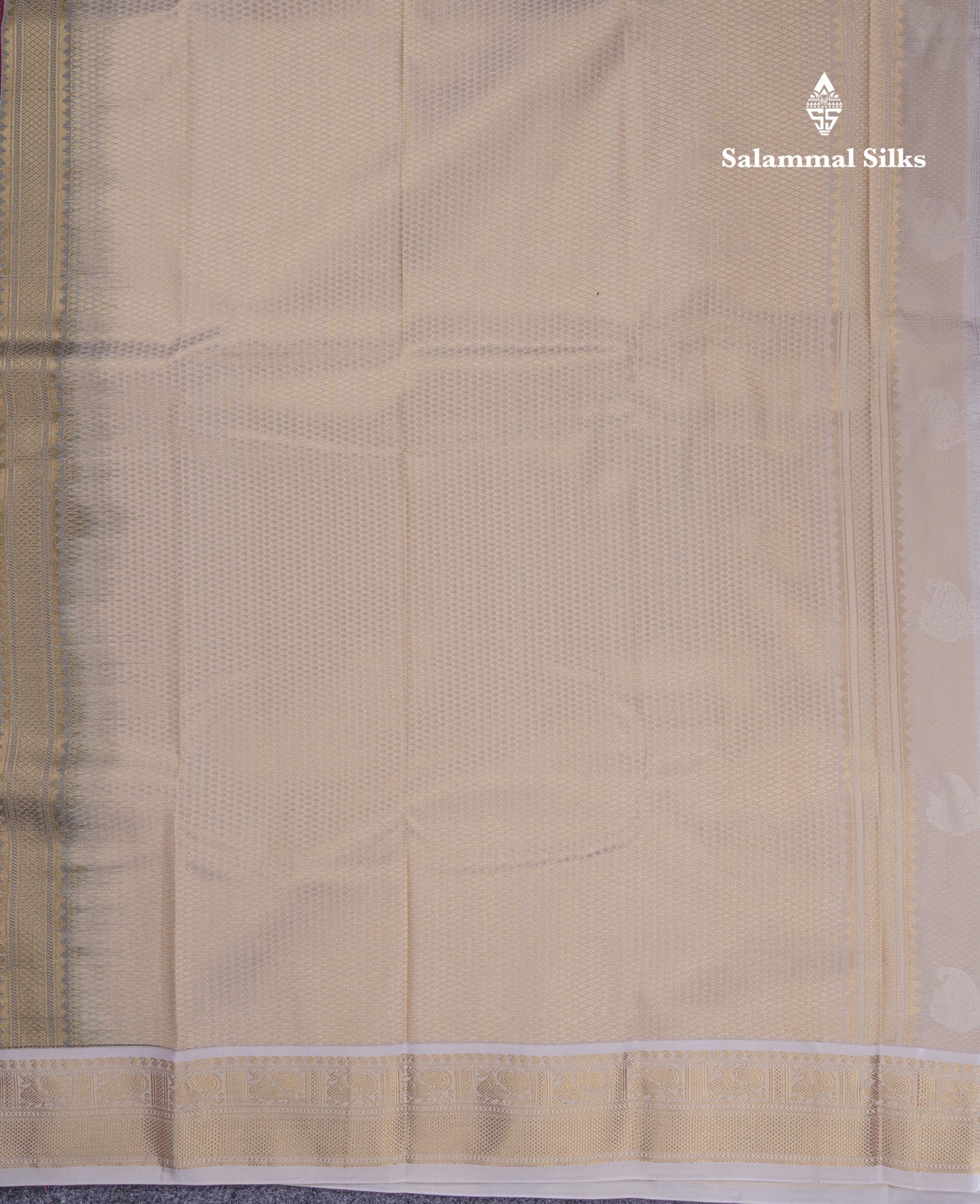Beautiful Dark Maroon Semi Silk Saree With Contrast Cream Sandal Traditional Border