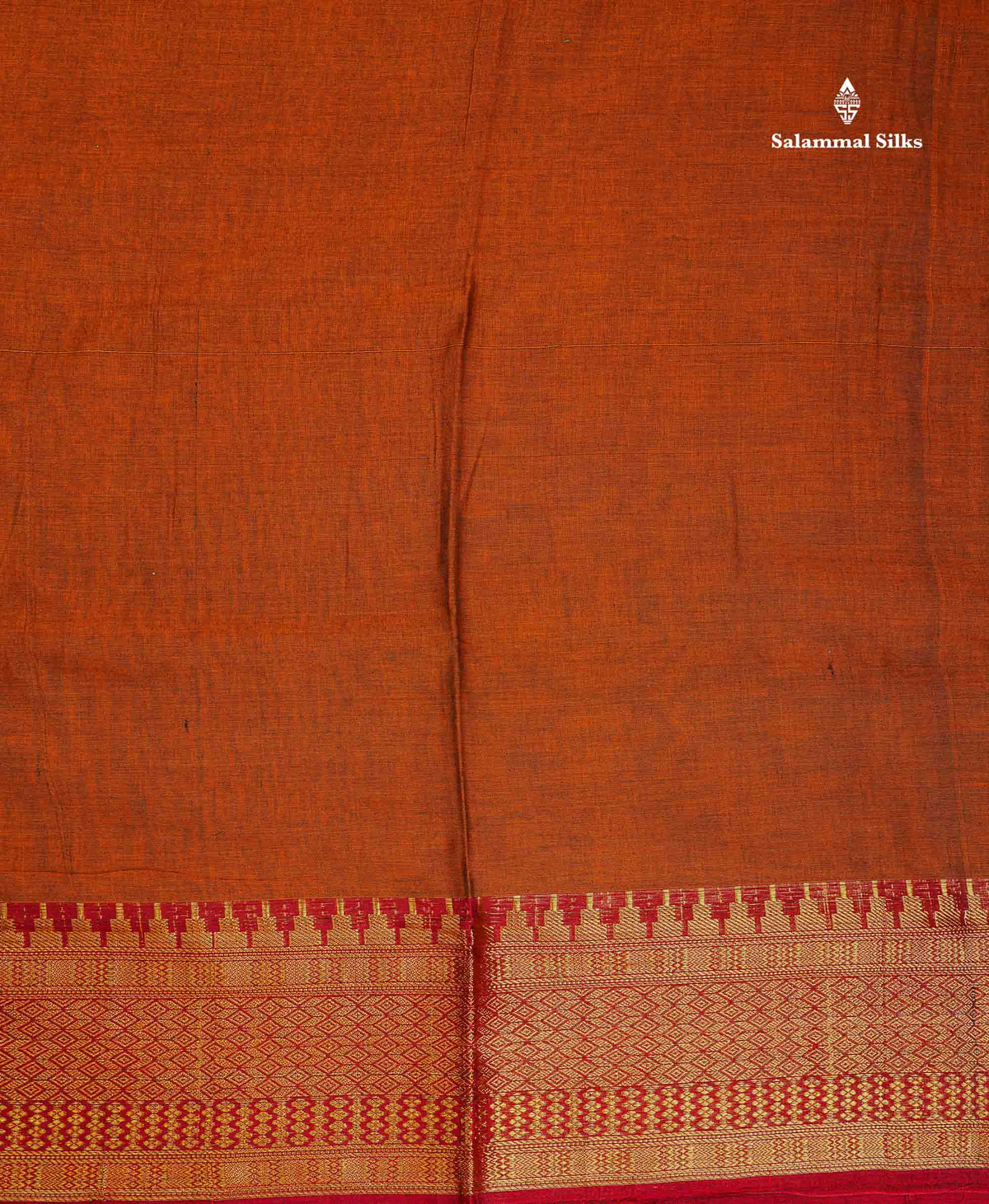 9 Yards Beautiful olive Brown Pure Cotton Saree With Gold Zari Border