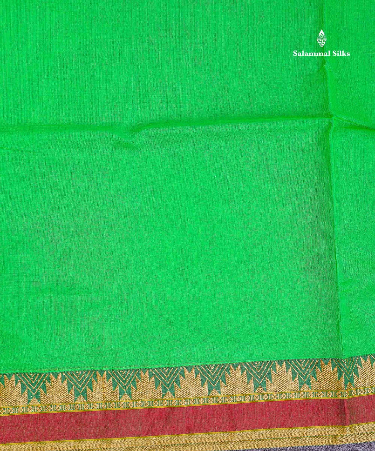 9 Yards Beautiful Reddish Pink Plain Pure Cotton Saree With Maroon Traditional Temple Border