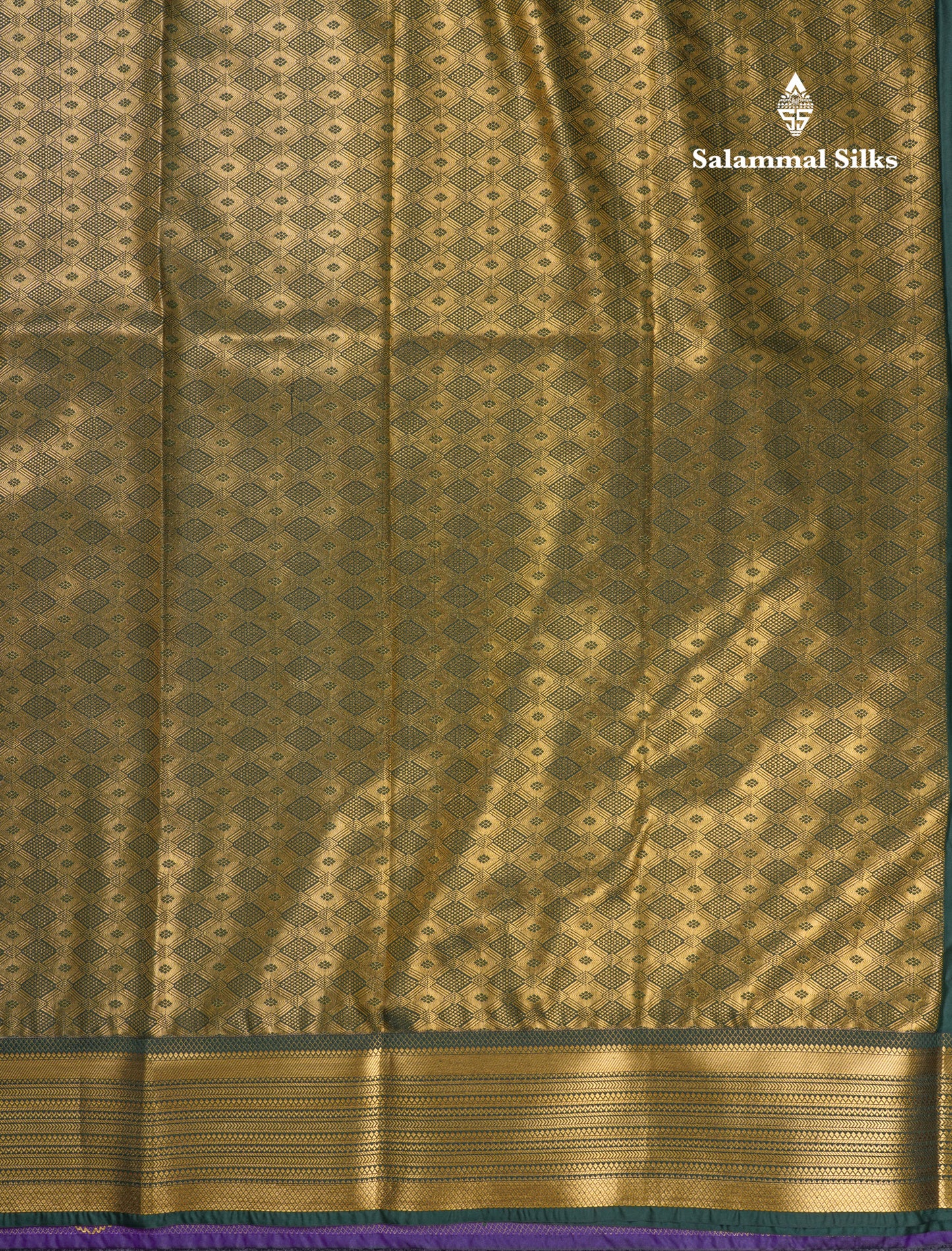Beautiful Lavender Semi Silk Saree With Contrast Bottle Green Blouse