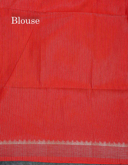 Semi Tussar Saree - Black Colour Plain Body With Fancy Border