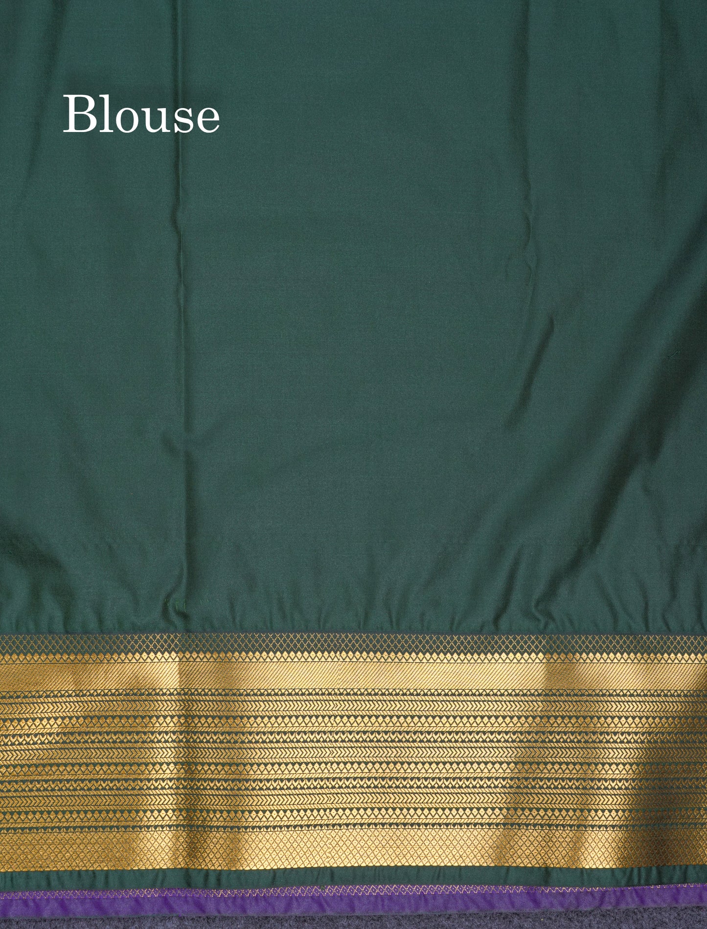 Beautiful Lavender Semi Silk Saree With Contrast Bottle Green Blouse