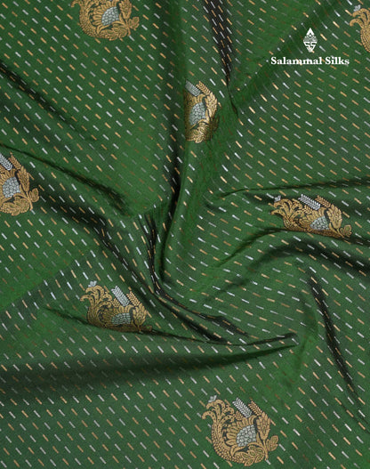 Beautiful Dark Purple Silver & Gold Zari  Semi Soft Silk Saree With Contrast Bottle Green Traditional Pallaku  Evening Morning Border