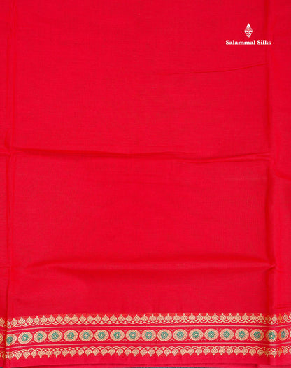 9 Yards Beautiful Light Green Plain Pure Cotton Saree With Meena Kari Thread Work Border