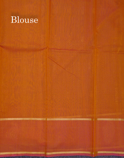 Beautiful Mustard Yellow Pure Cotton Saree With Contrast Dual Tone Pinkish Orange Border