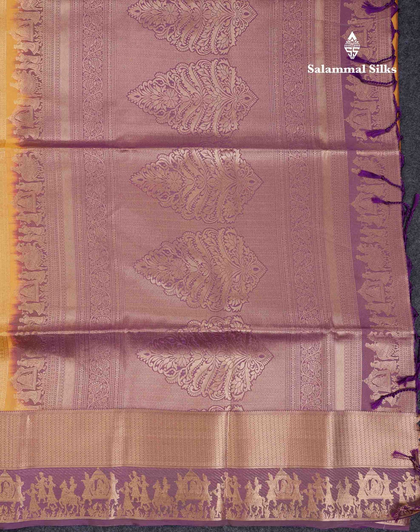 Beautiful Dark Purple Silver & Gold Zari  Semi Soft Silk Saree With Contrast Bottle Green Traditional Pallaku  Evening Morning Border