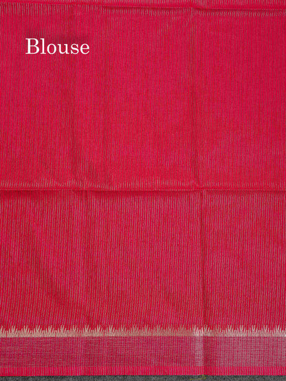 Semi Tussar Saree - Black Colour Plain Body With Fancy Border