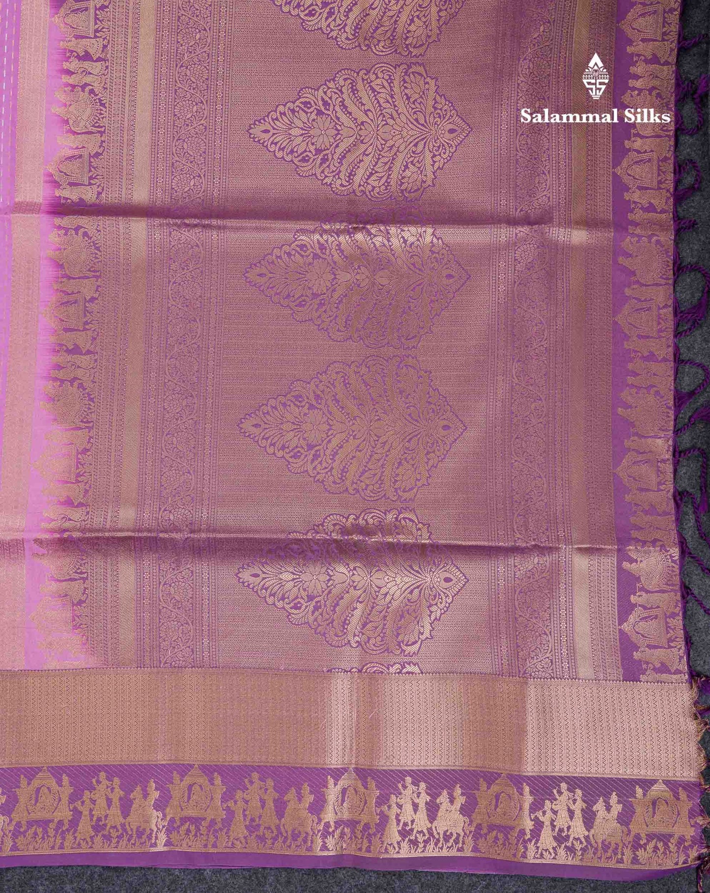 Beautiful Dark Purple Silver & Gold Zari  Semi Soft Silk Saree With Contrast Bottle Green Traditional Pallaku  Evening Morning Border