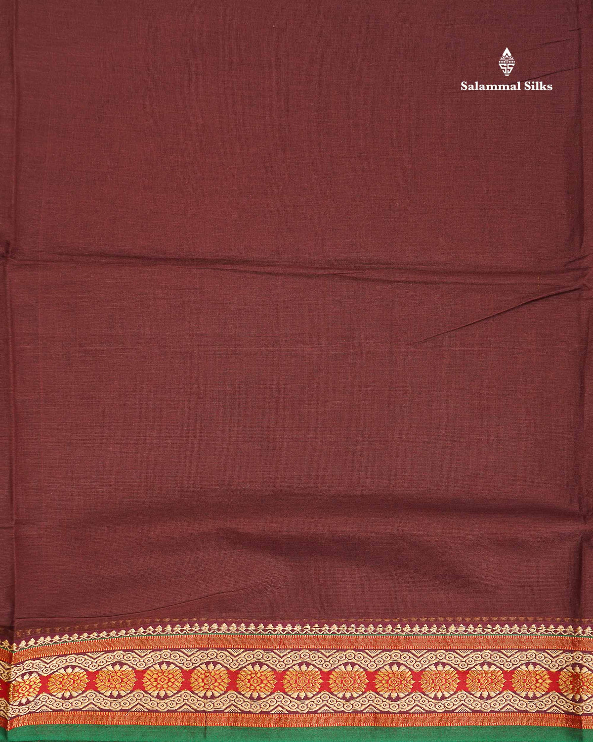 9 Yards Beautiful Navy Blue Plain Pure Cotton Saree With Maroon Border