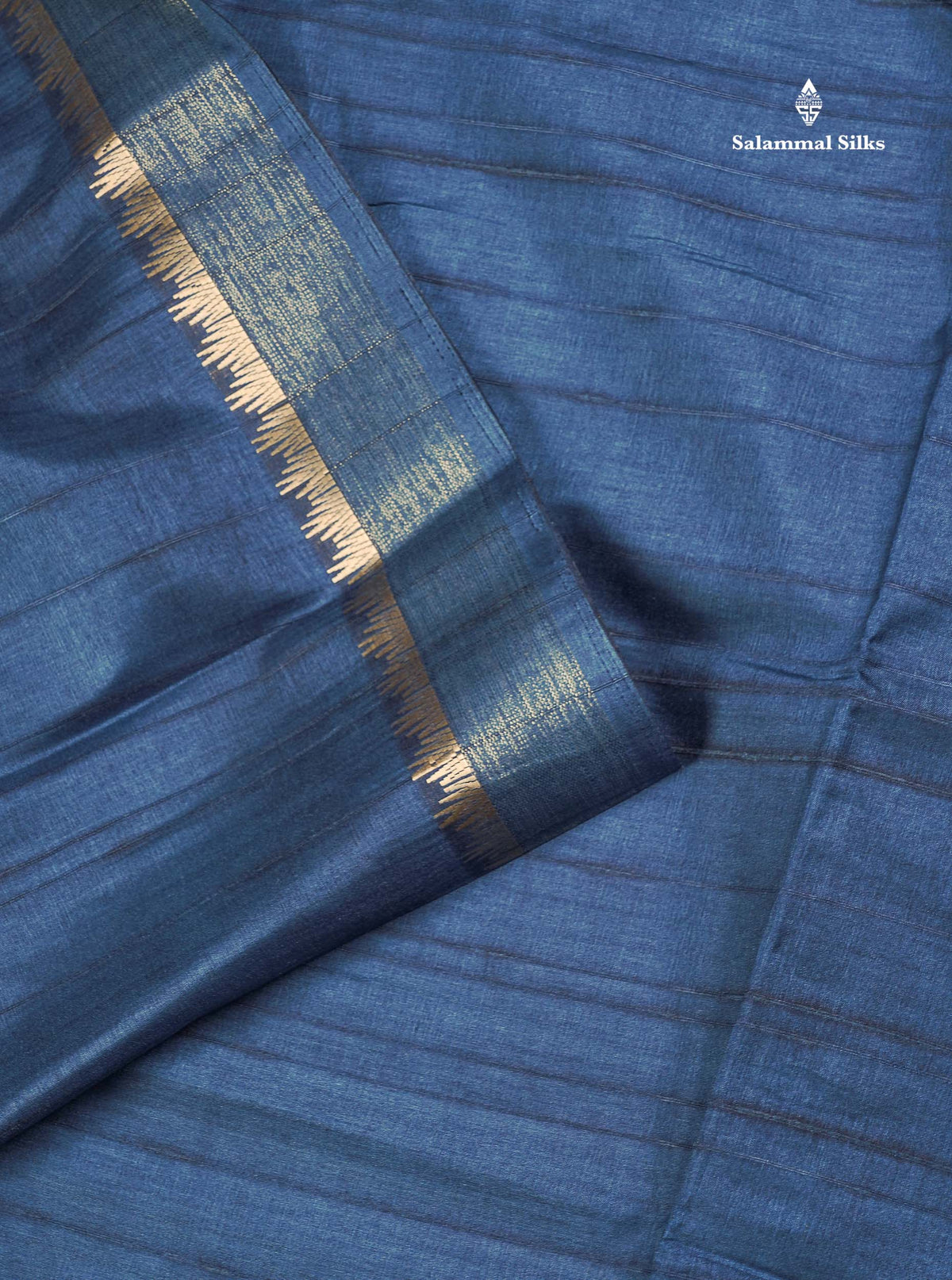 Semi Tussar Saree - Black Colour Plain Body With Fancy Border