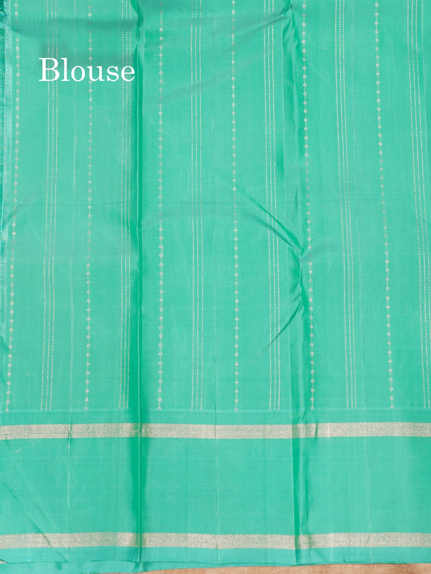 Rexona Green Colour Pure Kanjivaram Silk Saree With Contrast Sapphire Blue Border