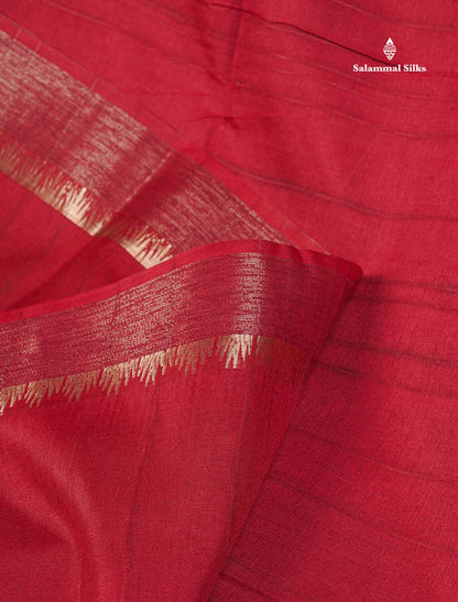 Semi Tussar Saree - Black Colour Plain Body With Fancy Border